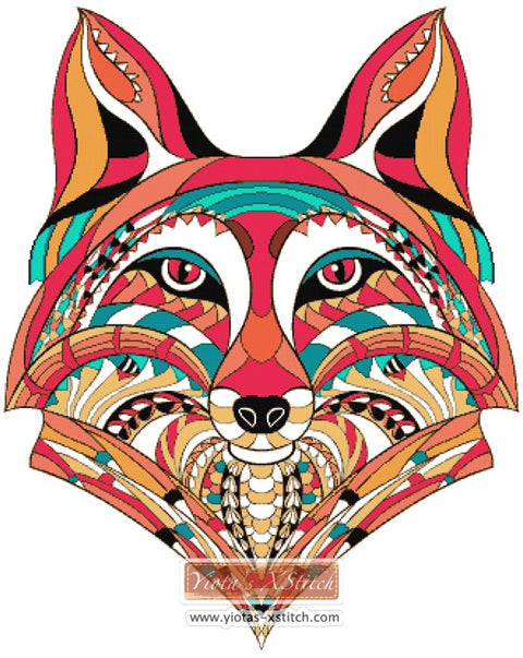 abstract cross stitch kits fox