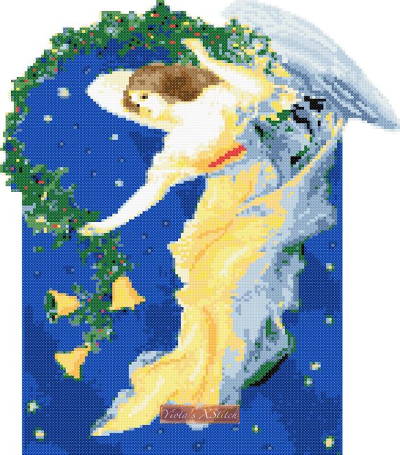 Angel of the night (v2) counted cross stitch kit - 1