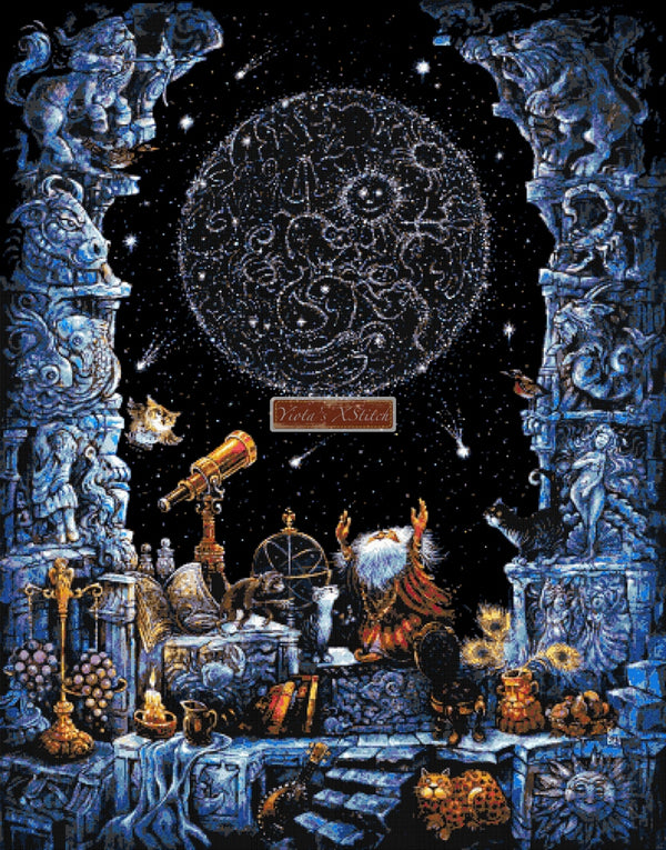 Astrologer No1 large full coverage cross stitch kit - 1
