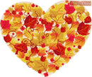 Autumn leaves heart counted cross stitch kit