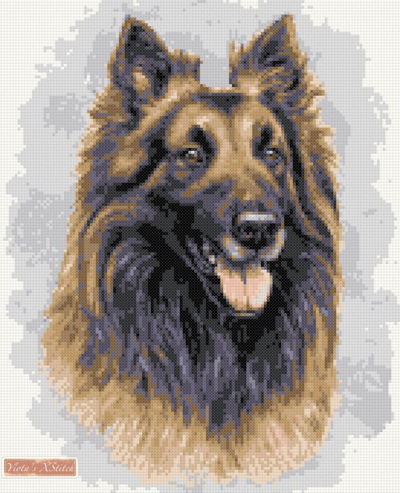 Belgian shepherd counted cross stitch kit - 1