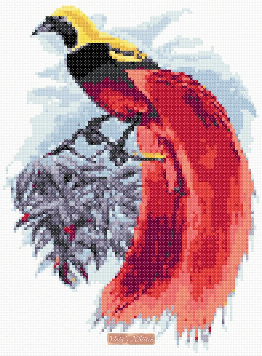 Bird of paradise (v2) counted cross stitch kit - 1