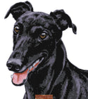 Black greyhound counted cross stitch kit - 1