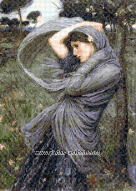 Boreas (v2) Waterhouse counted cross stitch kit - 1