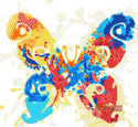 Butterfly abstract cross stitch kit - 1