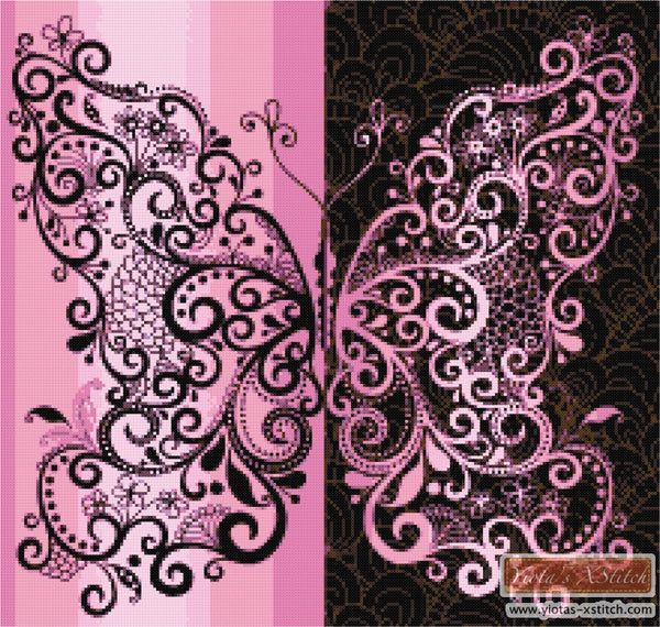 Butterfly in patterns counted cross stitch kit - 1