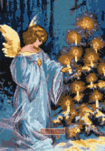Kit de point de croix compté Ange de Noël (v2)
