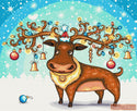 Christmas deer counted cross stitch kit - 1