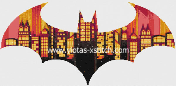 City of bats counted cross stitch kit - 1