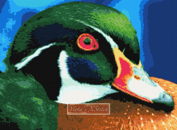 Close up duck counted cross stitch kit - 1