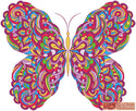 Colourful abstract butterfly counted cross stitch kit - 1