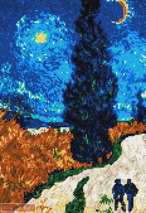 Country road by Van Gogh cross stitch kit