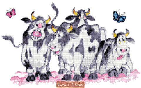 Cows cross stitch
