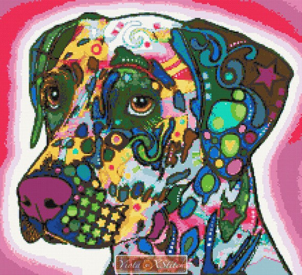 Dalmatian Dean Russo counted cross stitch kit - 1