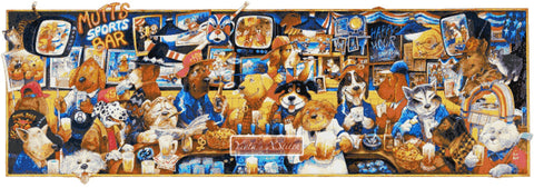 Dogs sports bar large counted cross stitch kit
