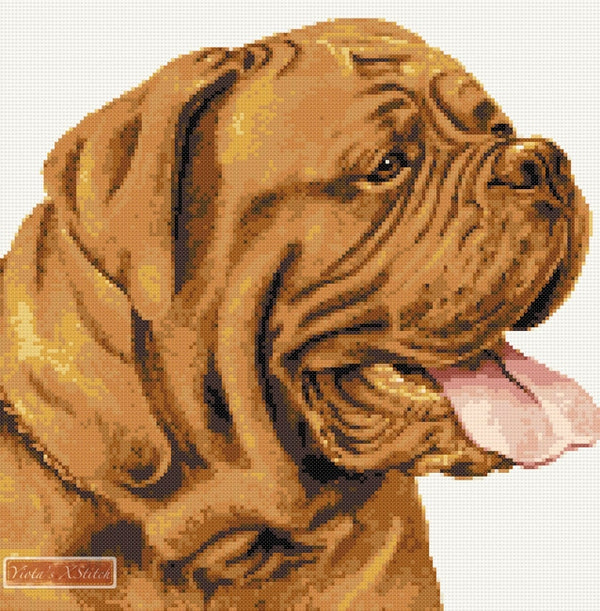 Dogue de Bordeaux counted cross stitch kit - 1