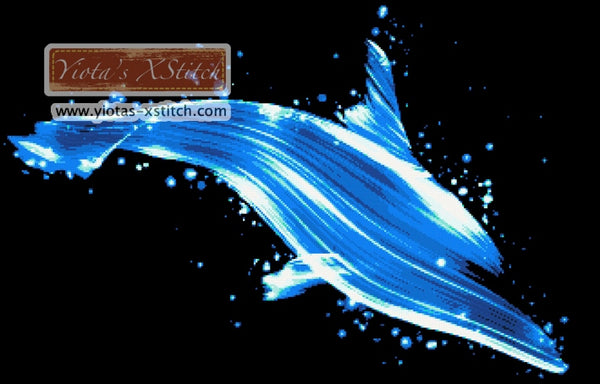 Dolphin fractal counted cross stitch kit - 1