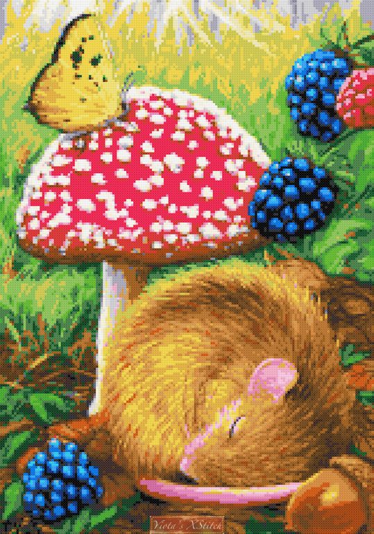 Dreams in forest cross stitch kit - 1