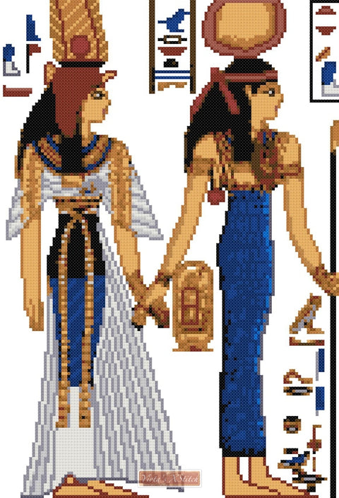 Egyptian queen cross stitch kit