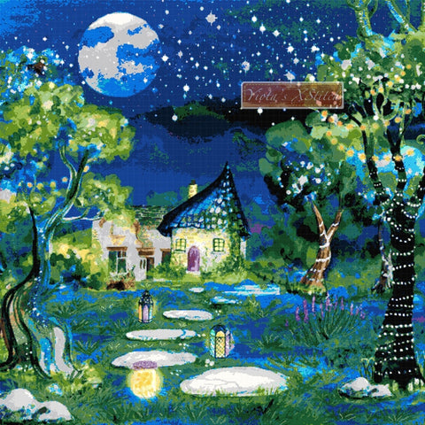 Enchanted forest, landscape counted cross stitch kit