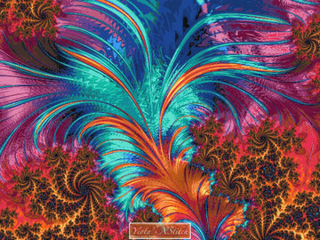 Feather fractal large cross stitch kit