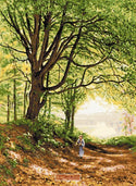 Figure on a woodland path counted cross stitch kit - 1