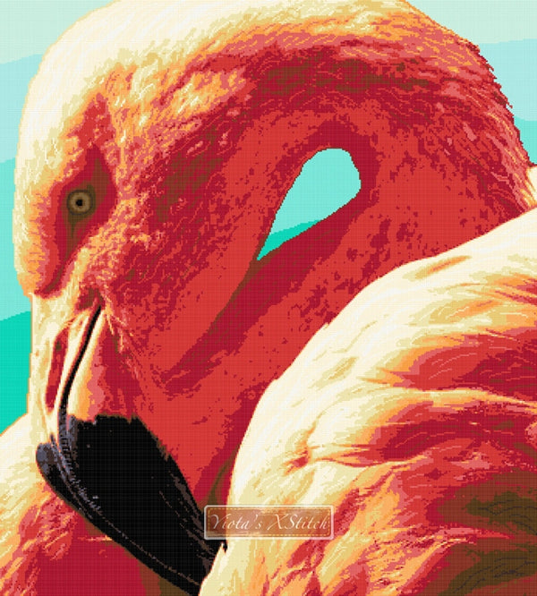 Flamingo No2 counted cross stitch kit - 1