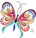 Floral butterfly No2 counted cross stitch kit - 1