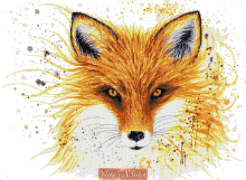 Fox fire modern cross stitch kit