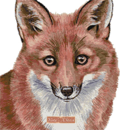 Fox counted cross stitch kit