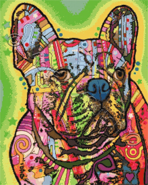 French bulldog Dean Russo cross stitch kit - 1