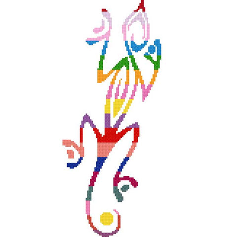 Gecko cross stitch kit