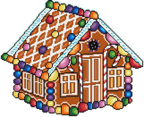 Gingerbread house counted cross stitch kit
