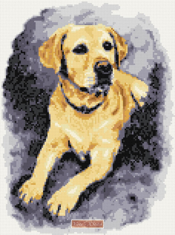 Golden labrador No6 counted cross stitch kit - 1