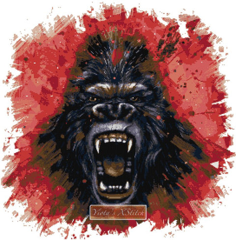 Gorilla cross stitch kit