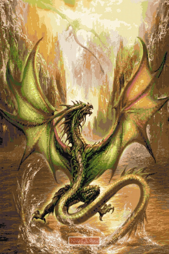 Guardian dragon counted cross stitch kit - 1