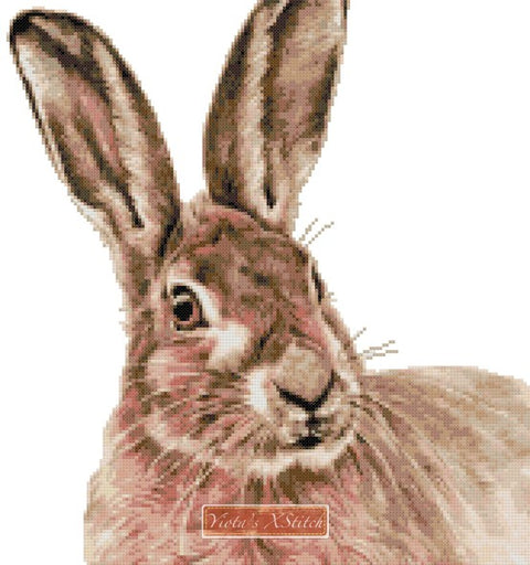 hare cross stitch kit
