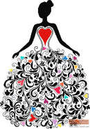 Heart girl counted cross stitch kit