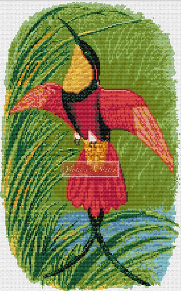 Hummingbird Crimson Topaz counted cross stitch kit - 1