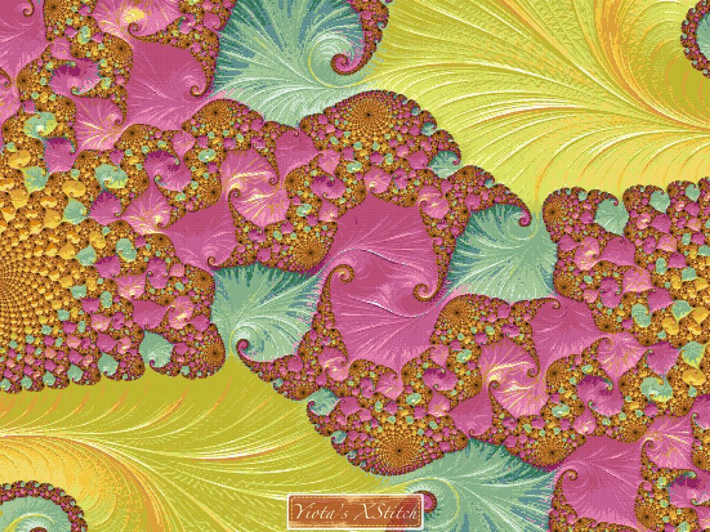 Indulgence fractal large cross stitch kit