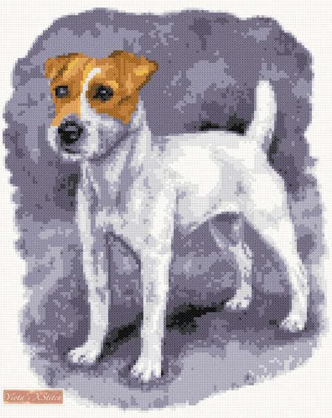 Jack Russell standing counted cross stitch kit