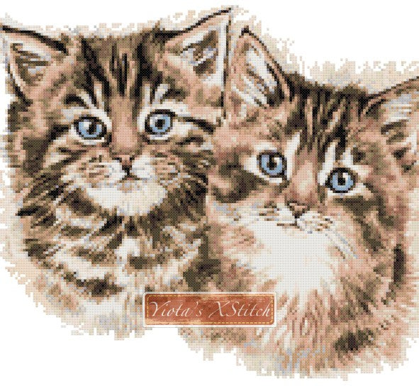 Kittens counted cross stitch kit - 1