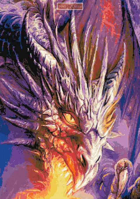 Knight dragon counted cross stitch kit