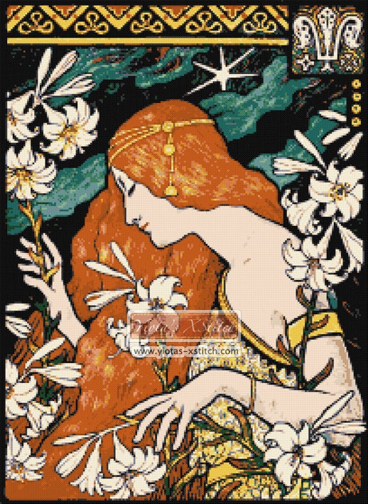L'Ermitage Art Nouveau counted cross stitch kit - 1
