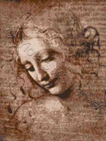 La Scapigliata Da Vinci (v2) counted cross stitch kit