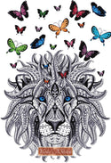 Lion with butterflies counted cross stitch kit - 1