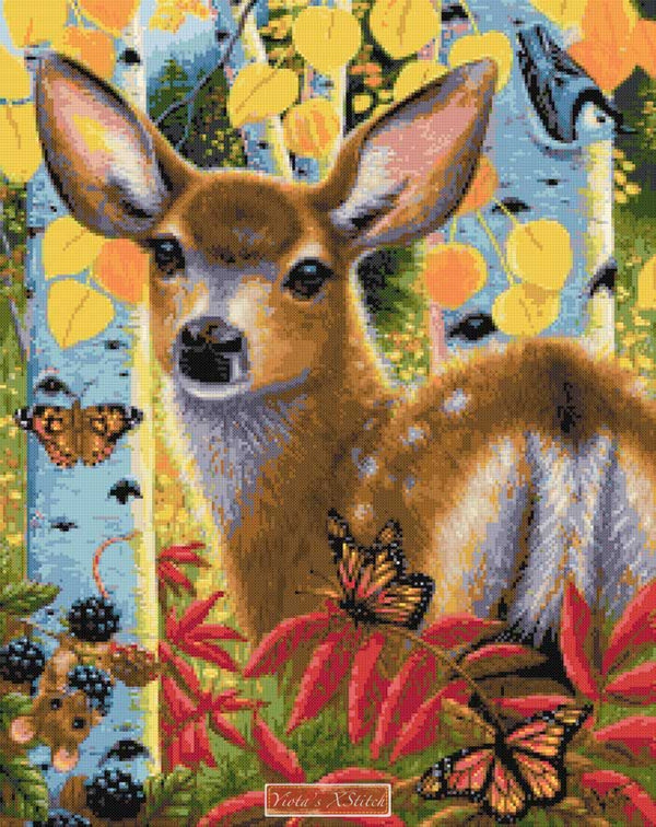 Little fawn cross stitch kit - 1