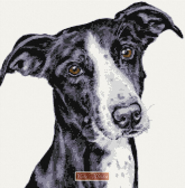 Lurcher counted cross stitch kit - 1