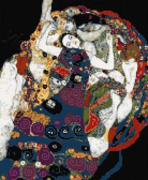Maiden by Klimt counted cross stitch kit