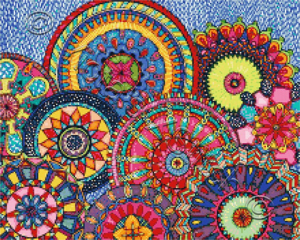 Mandala Parade No1 counted cross stitch kit - 1